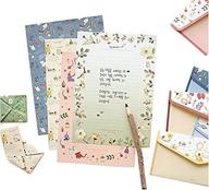 💌 imagicoo 32 lovely cute writing stationery paper letter set with 16 envelope + 1 sheet | label seal sticker included | style-3 (8.3x5.8) logo