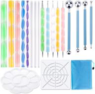 🎨 mandala dotting tools set: 19pcs for painting rocks, coloring & drawing – stencils, stylus pens, paint tray, and more! logo