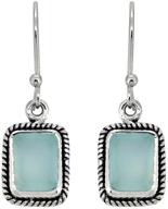 dazzle in style with yotreasure aqua chalcedony silver dangle earrings logo