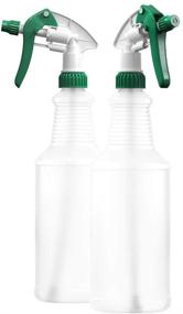 img 4 attached to 💦 Professional Spray Bottle 32oz - Bar5F, All-Purpose with Green/White Sprayer, Fully Adjustable Nozzle (Pack of 2)