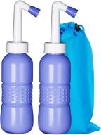 🚿 travel bidet sprayer - portable handheld bidet for personal hygiene care, 450ml capacity water reservoir (pack of 2) logo