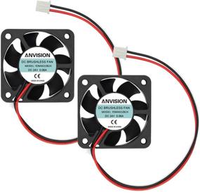 img 4 attached to 🔵 ANVISION 24V 40mm x 10mm Brushless Cooling Fan, Dual Ball Bearing, YDM4010B24 - Pack of 2