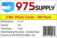 📸 975 supply 5 million photo laminating pouches, 4x6 inches, pack of 100 pouches logo