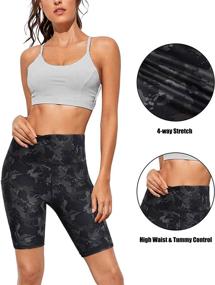 img 2 attached to G4Free Women's Biker Yoga Shorts with Pockets | High-Waist Compression Running and Workout Spandex Shorts (8-inch)