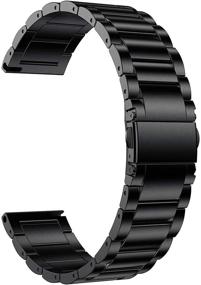 img 3 attached to 💪 YOUkei Stainless Steel Replacement Strap Bracelet for Garmin Venu Sq Bands - Black