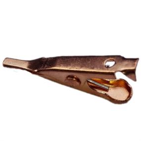 img 2 attached to Micro Toothless Alligator Clip - Copper Plated, Smooth Jawed, Microscopic Tip - 5amp (Pack of 5)