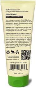 img 1 attached to 👶 Organic Baby Daily Lotion: MOMiN USDA Certified with Aloe & Sunflower Oil, Sea Breeze Flower Scent - 6 Fl. Oz