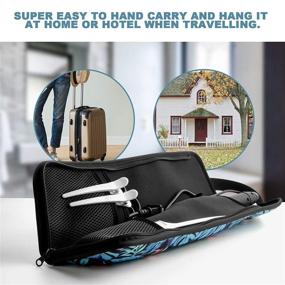img 1 attached to Canvas Heat-Resistant Curling Iron Cover Sleeve - Beautyflier Universal Holder for Curling & Flat Irons, Travel-friendly Case Bag Pouch for Home, Gym, or Traveling (Blue Flower)