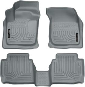 img 4 attached to 🚗 Husky Liners Weatherbeater Floor Mats - Grey, Fit for 2013-2016 Ford Fusion Energi/Titanium & Lincoln MKZ