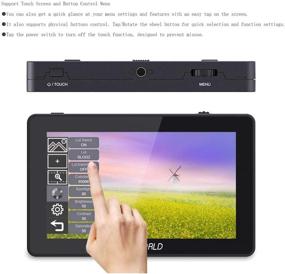 img 2 attached to 📺 Feelworld F6 Plus - 5.5 Inch 3D LUT Touch Screen Field Monitor IPS FHD 1920x1080 with Battery, Charger, Carrying Case, and Tilt Arm - Supports 4K for DSLR Mirrorless Camera