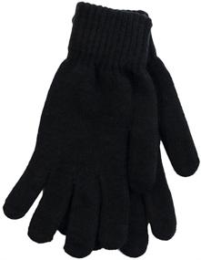 img 2 attached to 🧤 Gelante 6 Pairs of Solid Black Winter Knitted Stretch 2096G Men's Gloves & Mittens Accessories