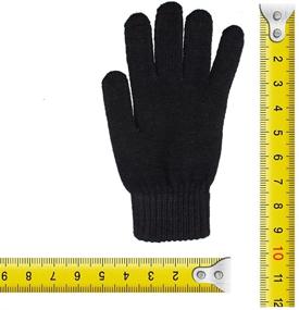 img 3 attached to 🧤 Gelante 6 Pairs of Solid Black Winter Knitted Stretch 2096G Men's Gloves & Mittens Accessories