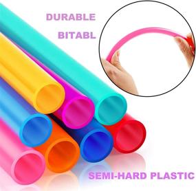 img 1 attached to 12 Pack of Angled Tips Reusable Boba Straws and Smoothie Straws 🥤 with Bonus Storage Bag and Cleaning Brushes - BPA Free Food Grade Materials