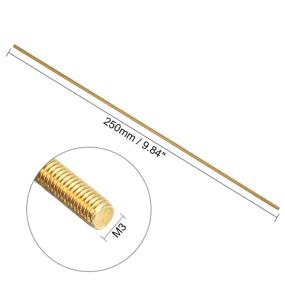 img 2 attached to uxcell M3 x 250mm Brass Fully Threaded Rod: High-Quality Right Hand Threaded Shaft