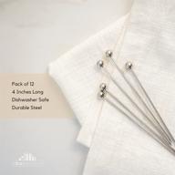 stainless steel cocktail picks 12pc logo