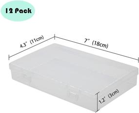 img 3 attached to Suituts 12 Pack Plastic Photo Storage Organizer Box/Case (4x7 Inch) - Clear Container for 4X6 Inch Photos, Scrapbook, Cards & more