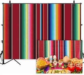img 4 attached to 🎉 Vibrant Mexican Fiesta Party Backdrop: Allenjoy Soft Fabric 7x5ft Banner for Cinco De Mayo, Birthdays, and Photoshoots!