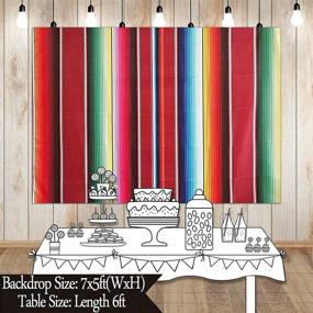 img 1 attached to 🎉 Vibrant Mexican Fiesta Party Backdrop: Allenjoy Soft Fabric 7x5ft Banner for Cinco De Mayo, Birthdays, and Photoshoots!