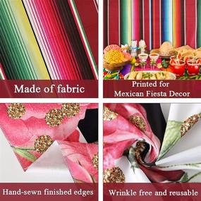 img 3 attached to 🎉 Vibrant Mexican Fiesta Party Backdrop: Allenjoy Soft Fabric 7x5ft Banner for Cinco De Mayo, Birthdays, and Photoshoots!