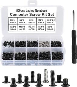img 4 attached to 💻 Complete Laptop Screw Kit Set with Screwdriver - HanTof 500pcs M2 M2.5 M3 for IBM HP Dell Lenovo Samsung Sony Toshiba Gateway Acer