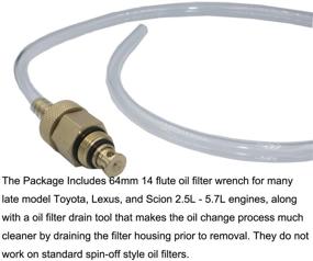 img 2 attached to 🔧 MOCW Oil Filter Wrench and Drain Hose Tool Set Compatible with Toyota & Lexus Engines Ranging from 2.0L to 5.7L