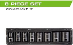 img 3 attached to 🔧 ARCAN PROFESSIONAL TOOLS 3/8 Inch Drive Impact Socket Set, SAE, 5/16 - 3/4 Inch Sizes, Chromium-Vanadium Steel, 8-Piece (AS2388S)