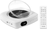 🎵 portable cd player with bluetooth and fm radio - wall mountable home cd player with hifi speakers for clear sound, ir remote, dust cover, lcd screen, mp3 headphones jack, usb port, aux input/output logo