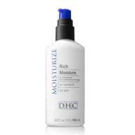 🌿 dhc rich moisture facial moisturizer for dry skin, lightweight & hydrating, fragrance & colorant free, ideal for dry, dehydrated, and sensitive skin, 3.3 fl. oz. logo