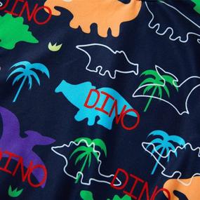 img 2 attached to 🦖 Dinosaur Print Toddler Baby Boy Clothing Set - Long Sleeve T-Shirt Top & Sweatpants - Perfect Fall and Winter Outfits