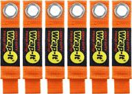 🔒 heavy-duty storage straps, 7-inch (6-pack), blaze orange - hook and loop cord organizer for garage organization and storage logo
