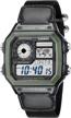 casio men's ae1200whb-1bv black resin watch with long-lasting ten-year battery logo