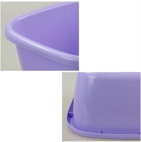 img 1 attached to 🔮 Convenient and Colorful Tstorage 18 Quart Plastic Square Wash Pan Dish Pan Tub Wash Basin Set - (Purple, 2 Packs)