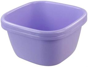 img 3 attached to 🔮 Convenient and Colorful Tstorage 18 Quart Plastic Square Wash Pan Dish Pan Tub Wash Basin Set - (Purple, 2 Packs)