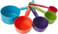 farberware plastic measuring cups with coffee spoon, set of 5 - assorted colors for professional use logo