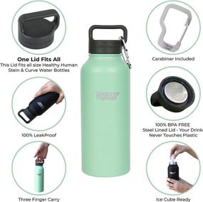 img 1 attached to Eco-Friendly Stainless Steel Insulated Water Bottles: Healthy Human BPA Free Sports Travel Bottles