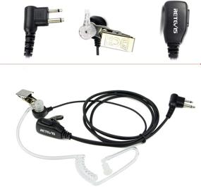 img 1 attached to Retevis 2 Way Radio Earpiece with Microphone - 2 Pin Acoustic Tube Headset for Motorola CP200 CLS1110 RMU2040 GP2000 HYT TC-600 Walkie Talkies, 1 Pack