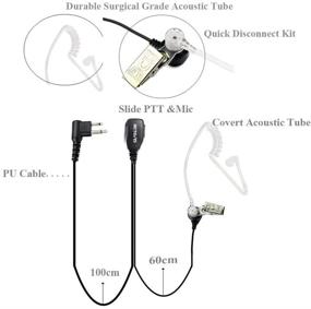 img 2 attached to Retevis 2 Way Radio Earpiece with Microphone - 2 Pin Acoustic Tube Headset for Motorola CP200 CLS1110 RMU2040 GP2000 HYT TC-600 Walkie Talkies, 1 Pack