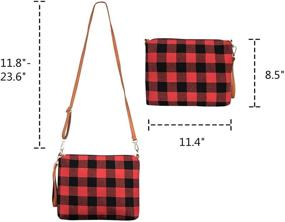 img 3 attached to Detachable Shoulder Women's Handbags & Wallets by MONOBLANKS: Crossbody Design with Adjustable Straps