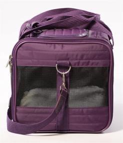 img 1 attached to 🐾 Sherpa Travel Original Deluxe Airline Approved Pet Carrier, Plum, Large: Frustration-Free Packaging & Enhanced Features