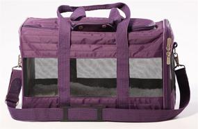 img 2 attached to 🐾 Sherpa Travel Original Deluxe Airline Approved Pet Carrier, Plum, Large: Frustration-Free Packaging & Enhanced Features