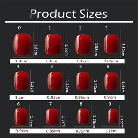 img 1 attached to 💅 6 Packs (144 Pcs) Matte Short Press On Nails - Acrylic Full Cover Set, Artificial False Nails in Solid Colors with Glue and Nail File for Women