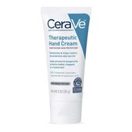 cerave therapeutic hand cream for dry and cracked hands - enriched with hyaluronic acid and niacinamide | fragrance-free | 3 ounce logo