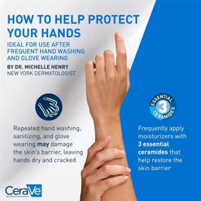 img 2 attached to CeraVe Therapeutic Hand Cream for Dry and Cracked Hands - Enriched with Hyaluronic Acid and Niacinamide | Fragrance-Free | 3 Ounce