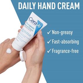 img 1 attached to CeraVe Therapeutic Hand Cream for Dry and Cracked Hands - Enriched with Hyaluronic Acid and Niacinamide | Fragrance-Free | 3 Ounce