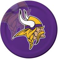 🏈 officially licensed nfl minnesota vikings dinner paper plates - 96-count by creative converting logo