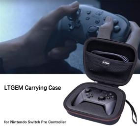 img 2 attached to 🎮 Enhanced Protection for Your Nintendo Switch Pro Controller - LTGEM EVA Hard Carrying Case (Black)