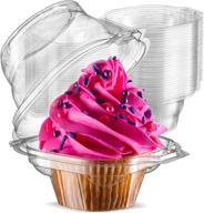 30 stackable individual cupcake containers with airtight dome lid - bpa-free логотип