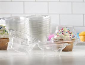 img 1 attached to 30 Stackable Individual Cupcake Containers with Airtight Dome Lid - BPA-Free