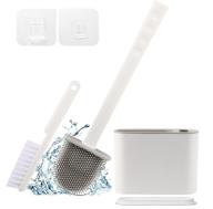 🧼 toilet bowl brush set with silicone bristles, deep cleaning brush and holder – freestanding or wall mounted logo