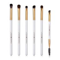 💄 smosin eyeshadow brush set: professional eye makeup brushes for blending & enhancing eyes - 6 piece set in chic white logo